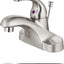 Grifo baño 4" níquel cepillado desagüe varilla 1.2GPM