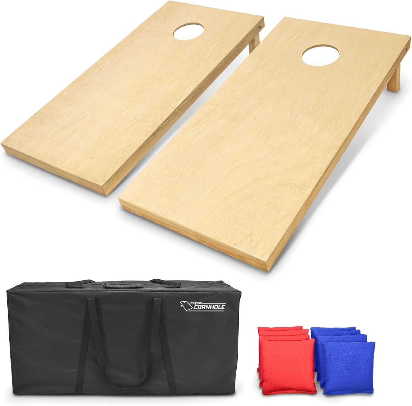 Set Cornhole madera 4x2ft con 8 bolsas lanzamiento