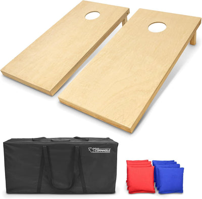 Set Cornhole madera 4x2ft con 8 bolsas lanzamiento