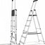 Escalera aluminio 6 escalones plegable antideslizante