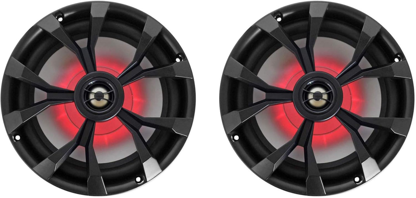 Altavoces marinos RKL80MB 900W 8pulg 2 vías IP66 con luces