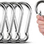 Ganchos mosquetón 7" acero inox 4 Pzas camping