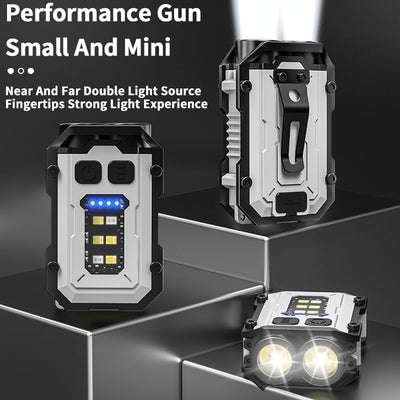 Linterna recargable tipo C mini táctica 750mAh luz impermeable EDC