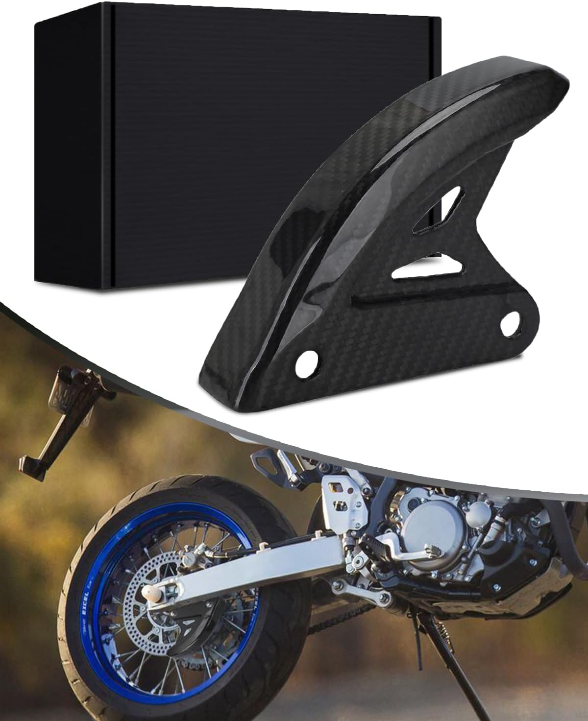 Protector disco freno fibra carbono para DRZ400SM RMZ450