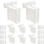 8 Soportes estante alambre para armario blanco