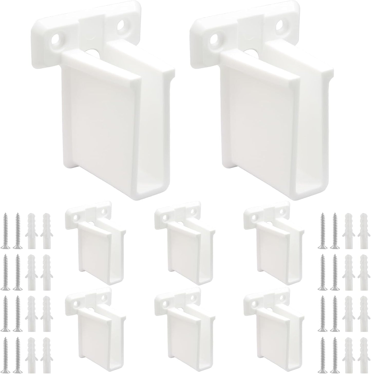 8 Soportes estante alambre para armario blanco