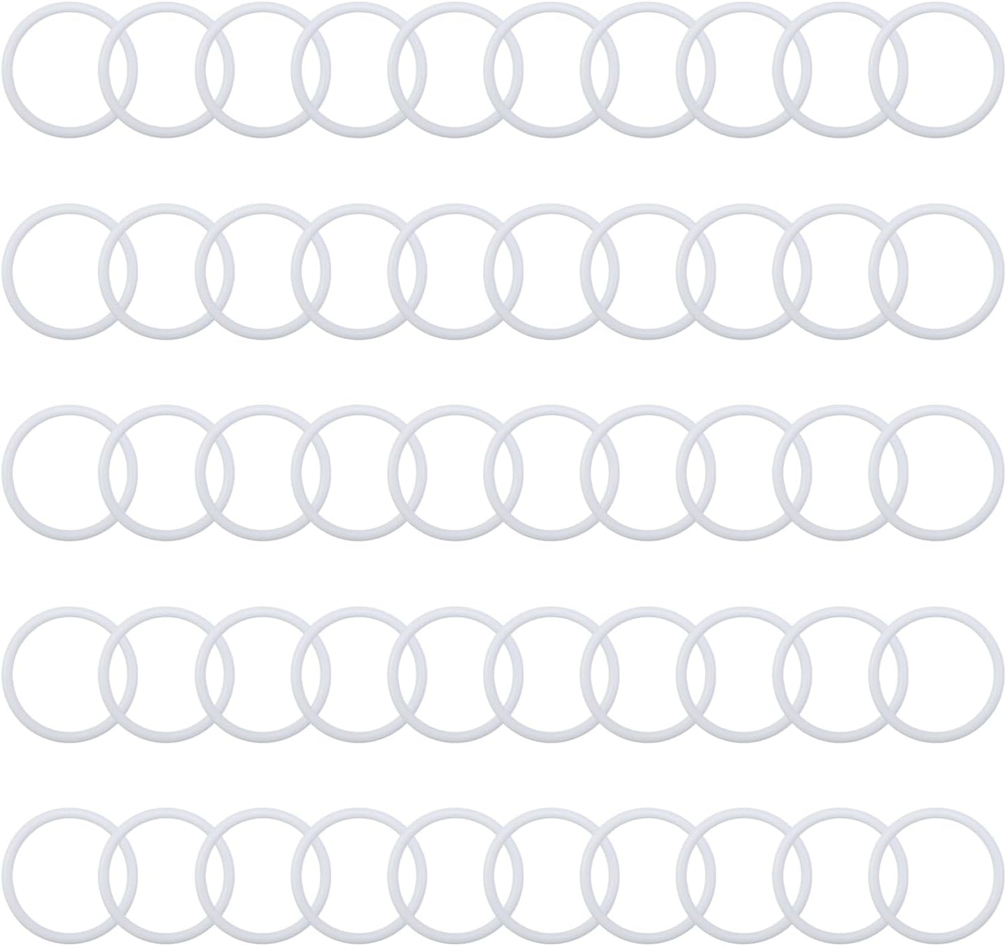 Aros macramé plástico blanco 3" pack 50