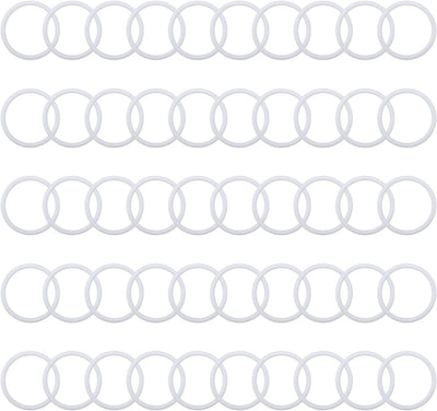 Aros macramé plástico blanco 3" pack 50