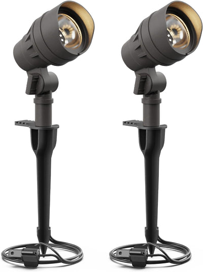 2 Luces Paisaje Led Bajo Voltaje 4.5W Negro