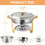4 Pzas Platos Roce Bufé 1qt Acero Inox