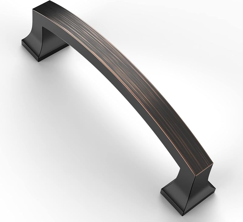 10 Manijas Alacena 4" Bronce Aceitado Tiradores Gabinete