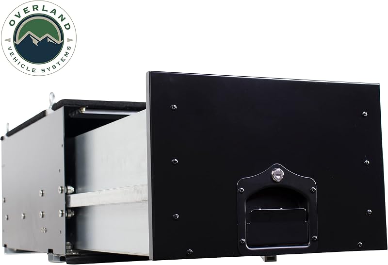 Caja carga cajón deslizante doble capa negro acero inox