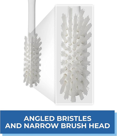 Cepillo platos estrecho antideslizante 11pulg blanca 2pzas