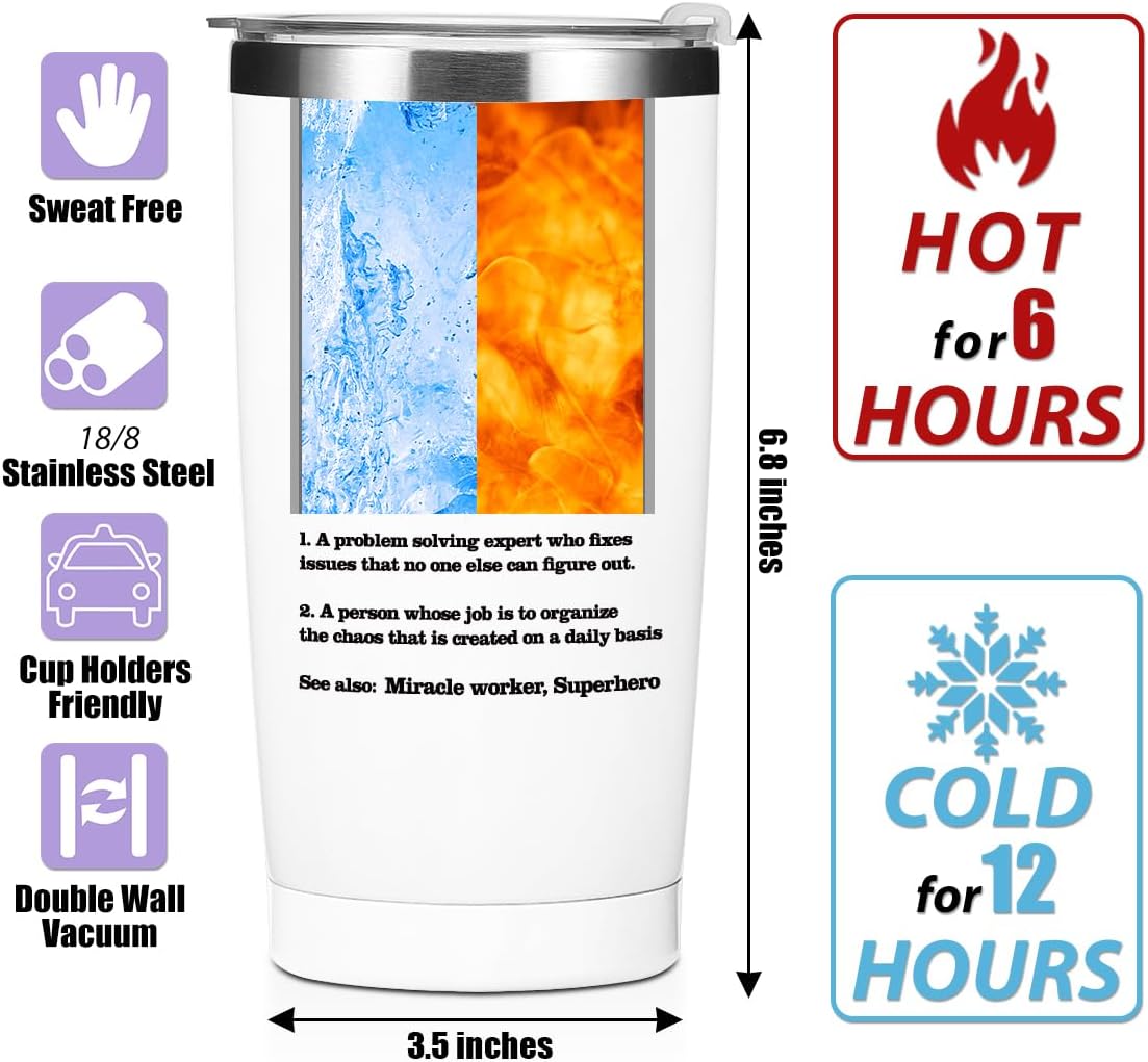 Vaso térmico acero inox doble pared regalo jefe