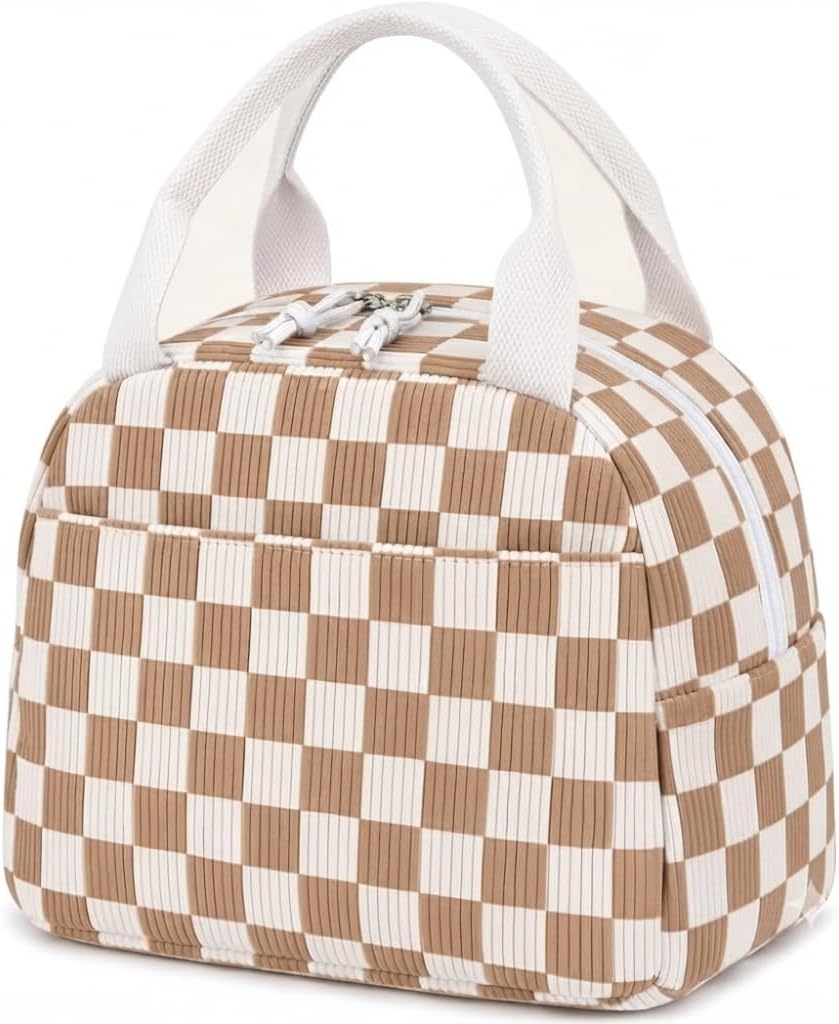 Bolsa almuerzo pana aislada reutiliz. marrón