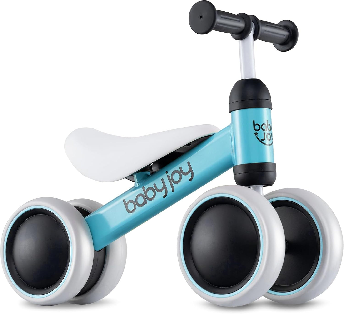 Bicicleta equilibrio 4 ruedas sin pedales para bebés azul