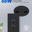 Receptáculo USB C 65W para laptop 15A puertos resistente