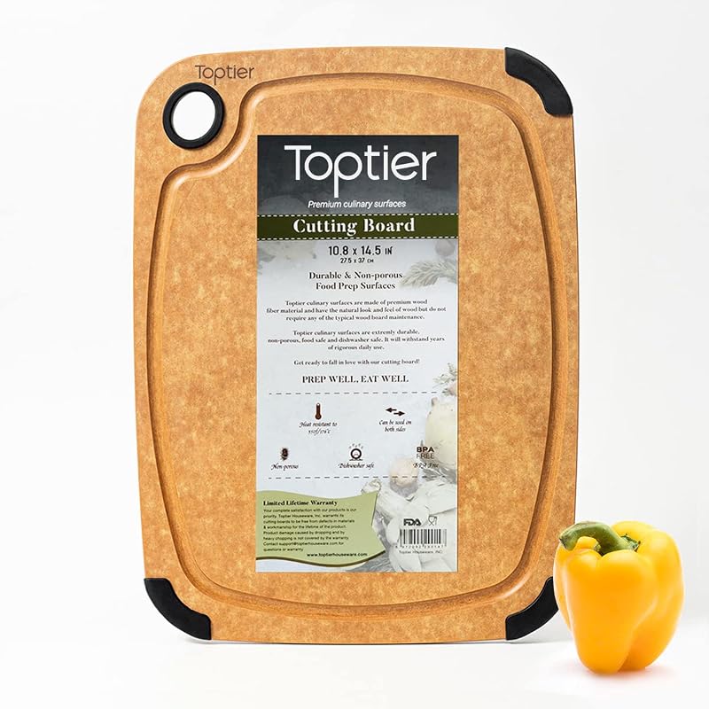 Tabla cortar fibra madera antiderrap lavavajillas mediana