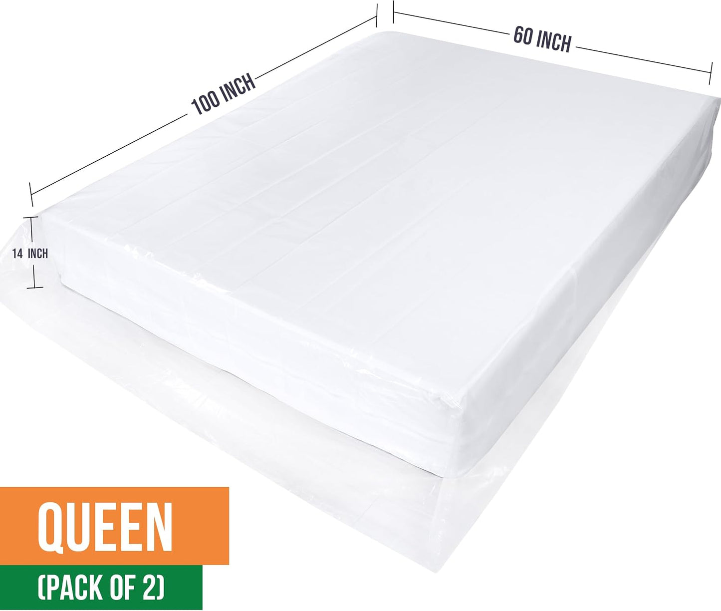Funda colchón queen para mudanza 2 pzas 4mil resistente