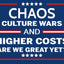 Letrero anti Trump patio 12x18" PVC Chaos CULTURE WARS