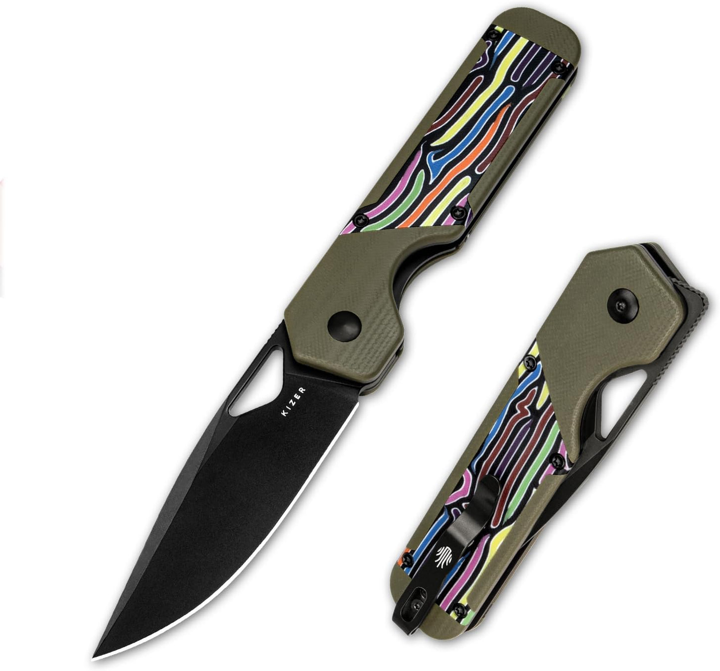Cuchillo plegable militaw edc hoja nitro v mango g10 camping
