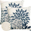 2 Pzas Fundas Almohada 18x18" Flores Grises