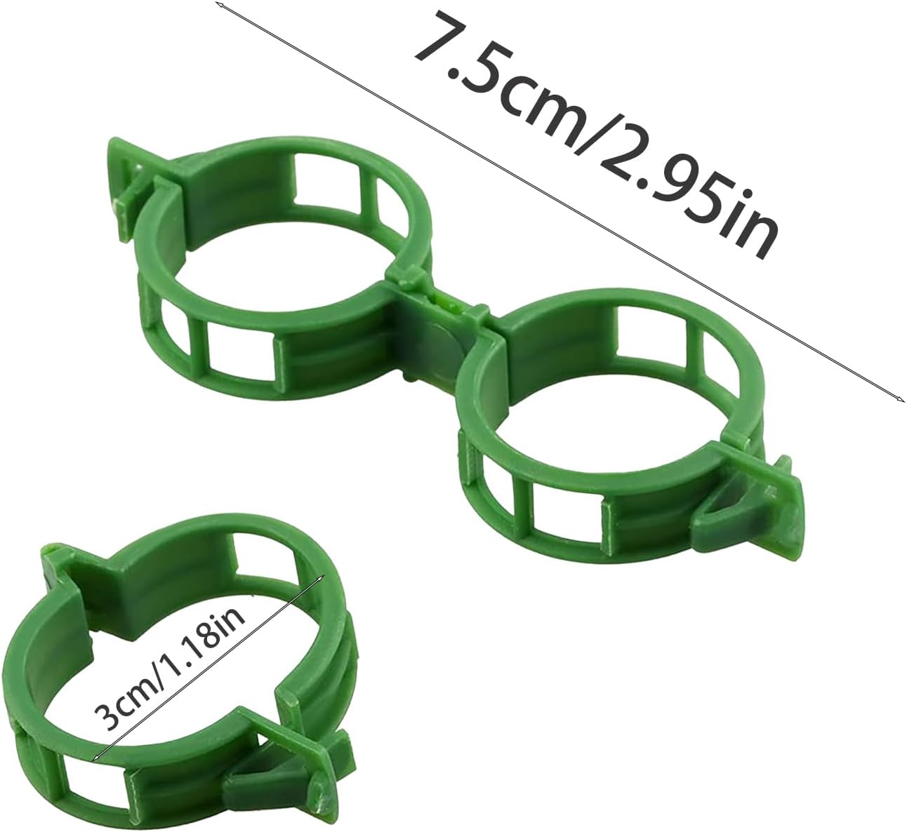 Clips fijación plantas trepadoras jardín 50 pzas