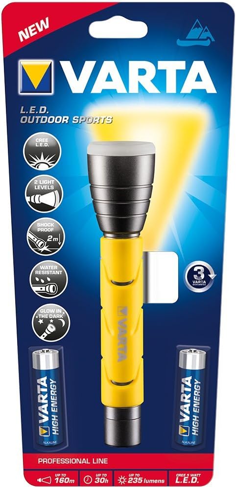 Lámpara LED deporte al aire libre 5W con baterías AA IPX4