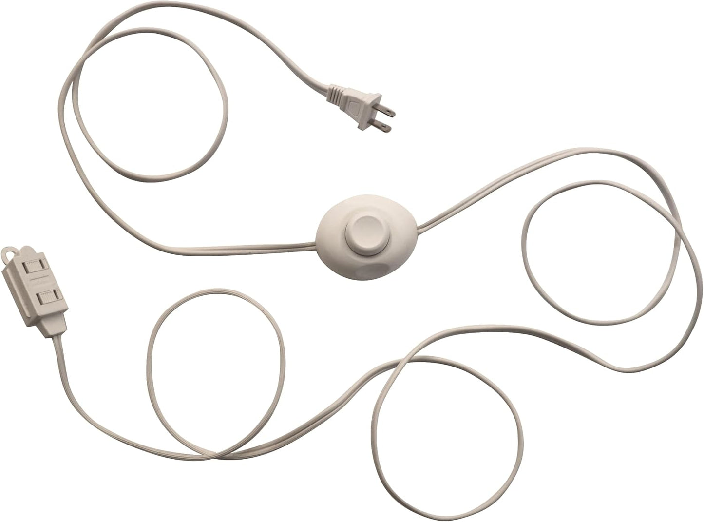 Cable extensión Navidad 9ft con interruptor pie blanco UL