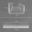 Estantería flotante acrílico 16.5" set 4 transparente