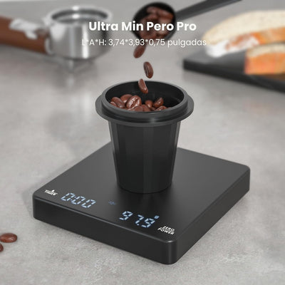 Báscula café recargable 4.4lbs con temporizador automático negro