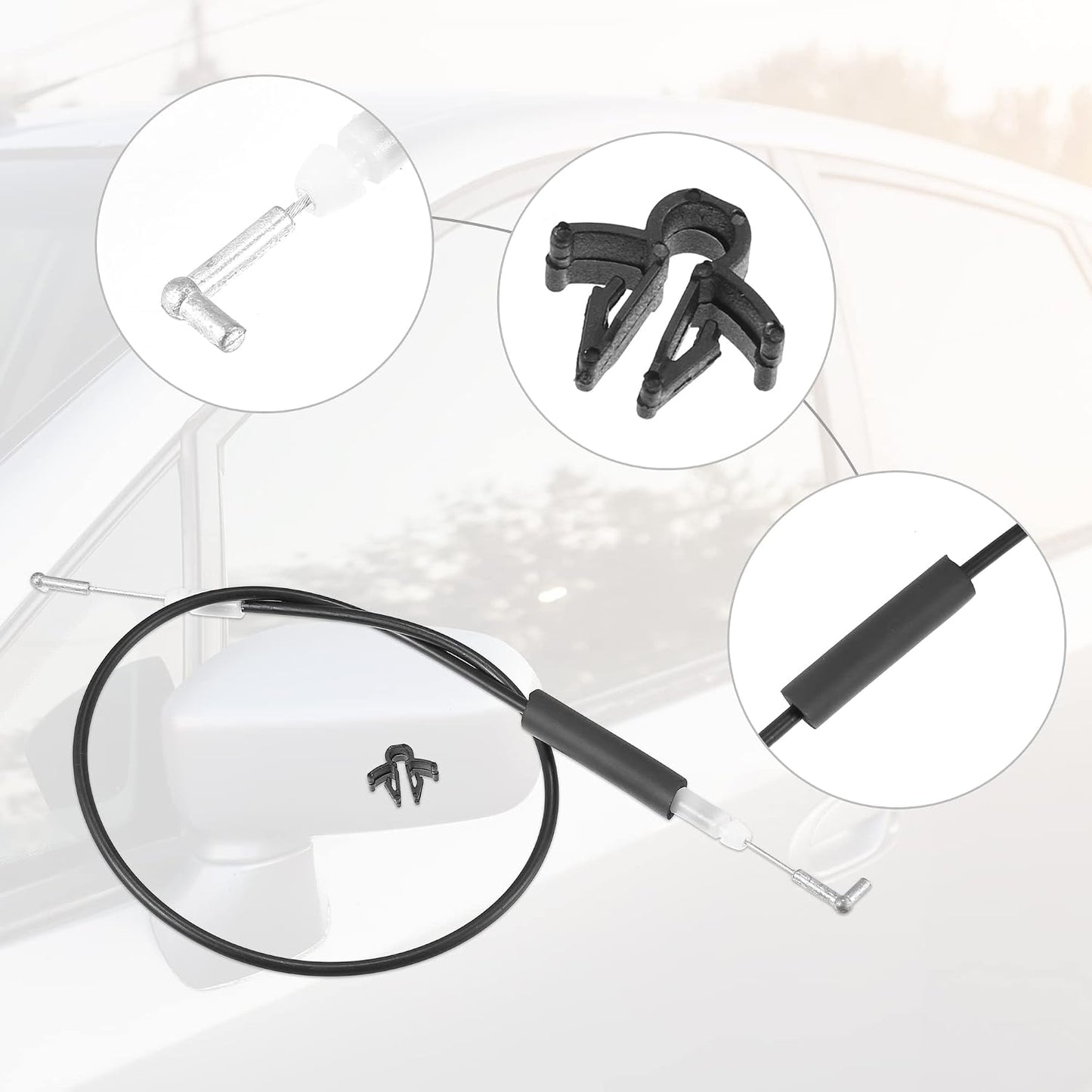 Cable manija puerta trasera derecha Honda Accord negro