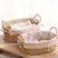 Cesta mimbre decorativa con asas set 2