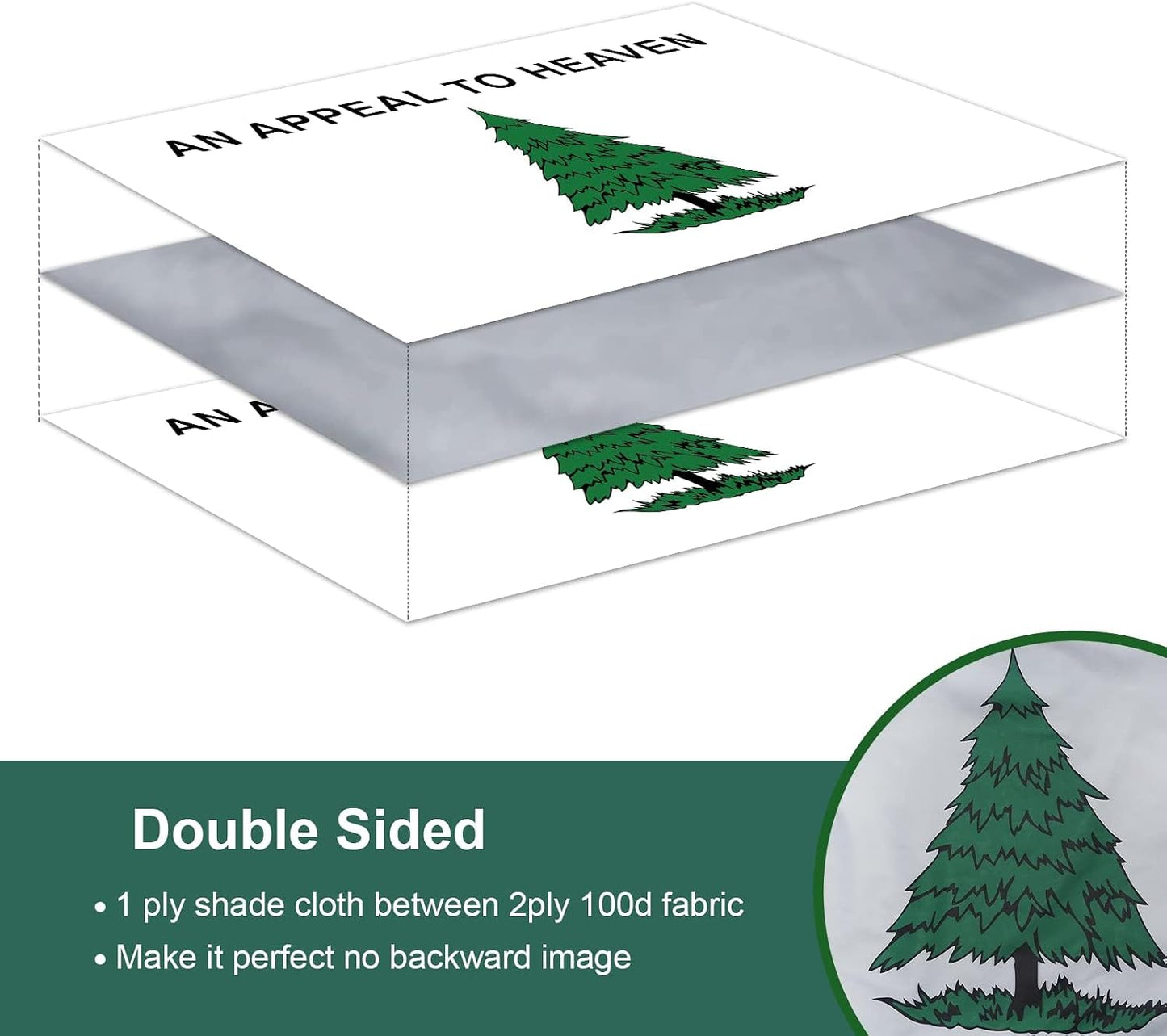 Bandera doble cara 2x3ft poliéster duradero con ojales latón