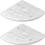 Estante ducha esquinero mármol 9" pared blanco Carrara 2uds