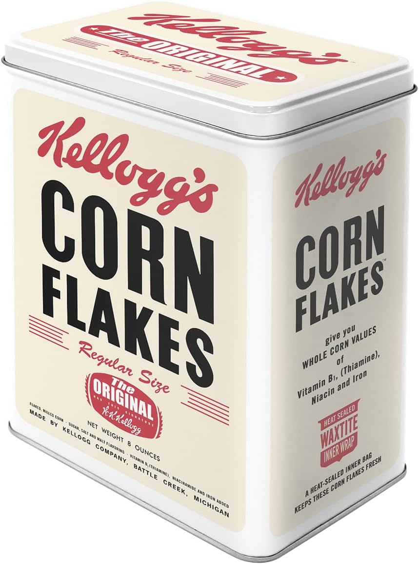 Caja lata almacenamiento retro Kellogg's 101.4oz metal