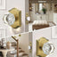10 Pomos Puerta Latón Antiguo Cristal Transparente Sin Llave