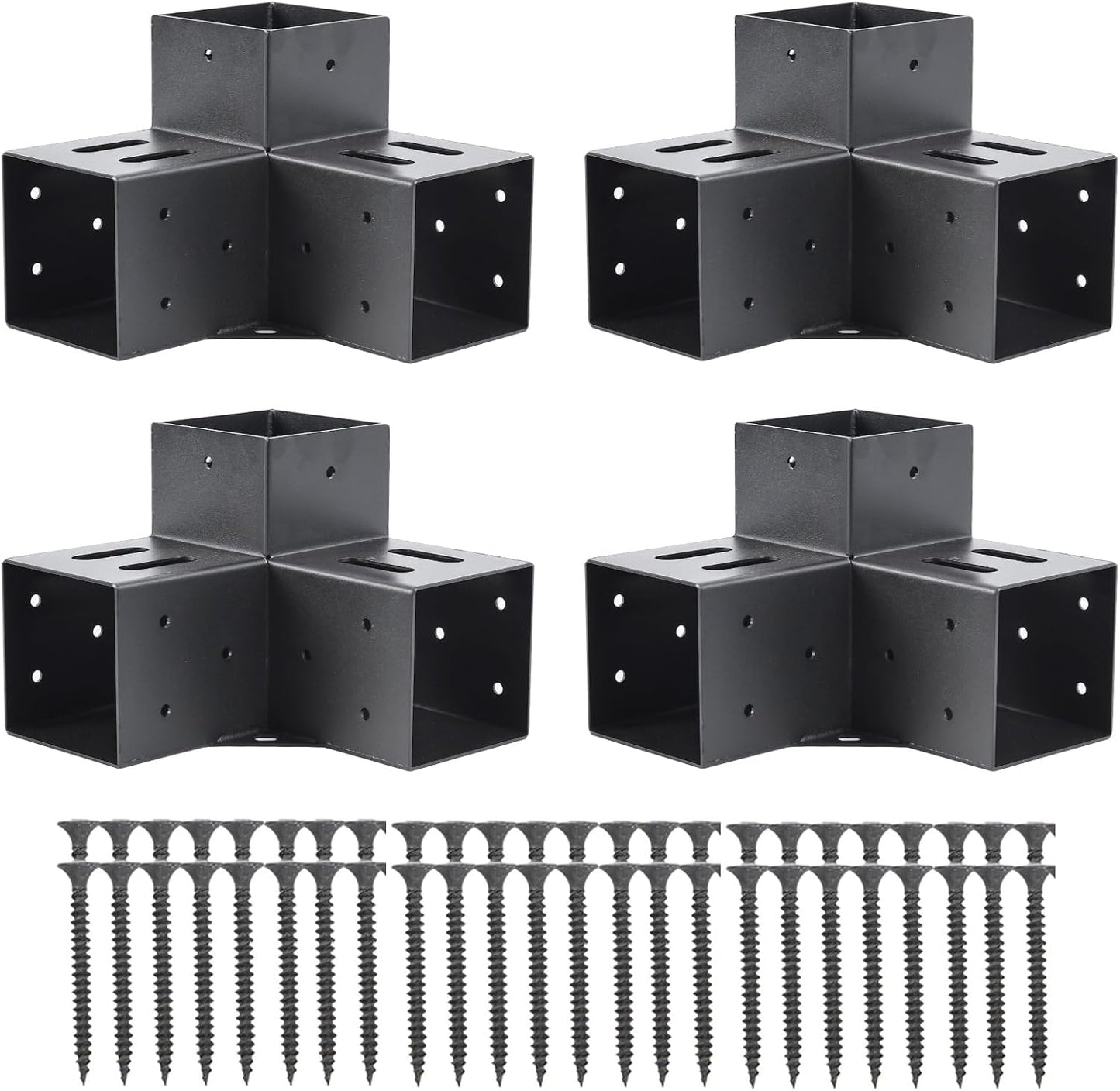 Soportes pérgola 4x4 3.6pulg kit bricolaje ángulo recto