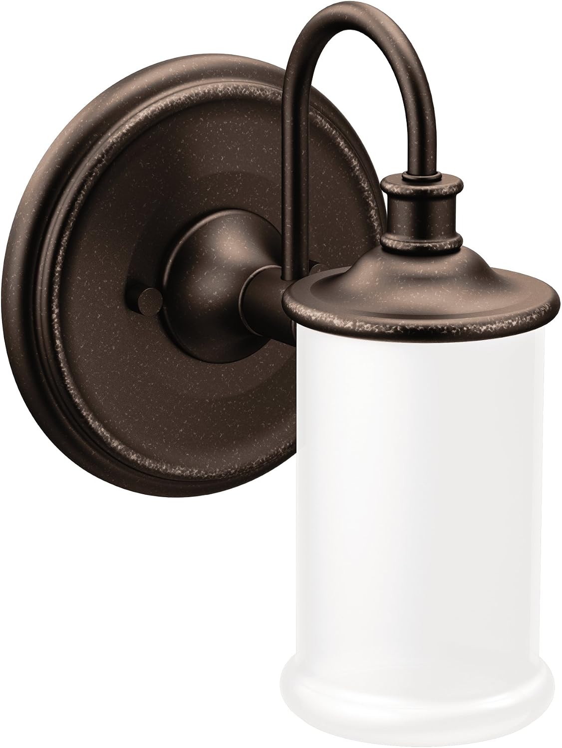 Accesorio baño doble montaje con luz vidrio esmerilado