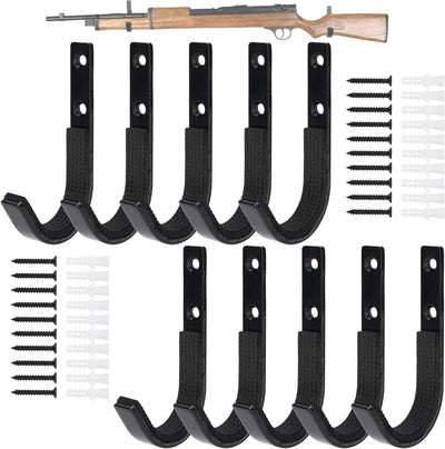 Soporte pared metal acero armas de fuego con acolchado