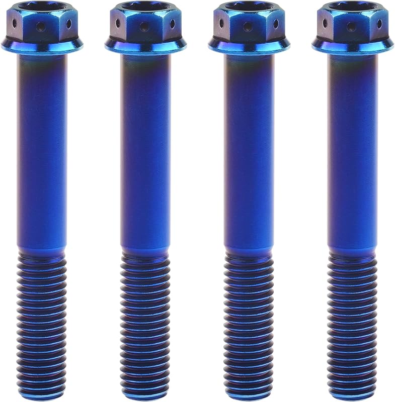 Tornillos hex M10x70mm paso 1.25mm azul quemado pack 4
