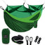 Hamaca doble con red insectos para camping exterior verde