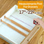 Separadores cajones bambú ajustables 17-22" set 4