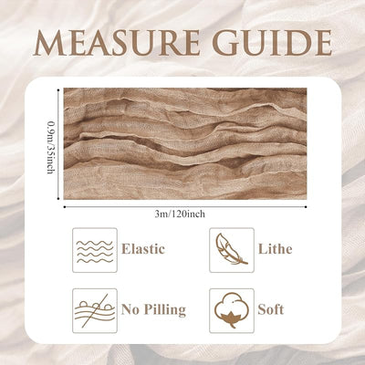 Camino mesa gasa cheesecloth 10ft color nude boho transparente