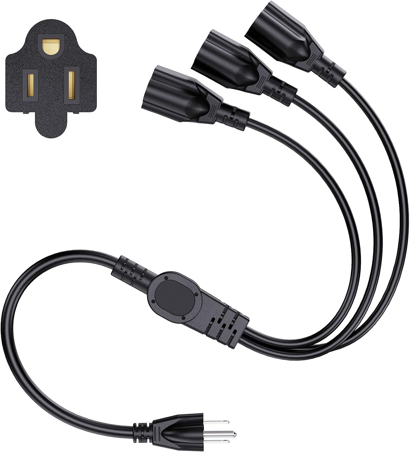 Divisor corriente 3 enchufes 1625W uso interior exterior