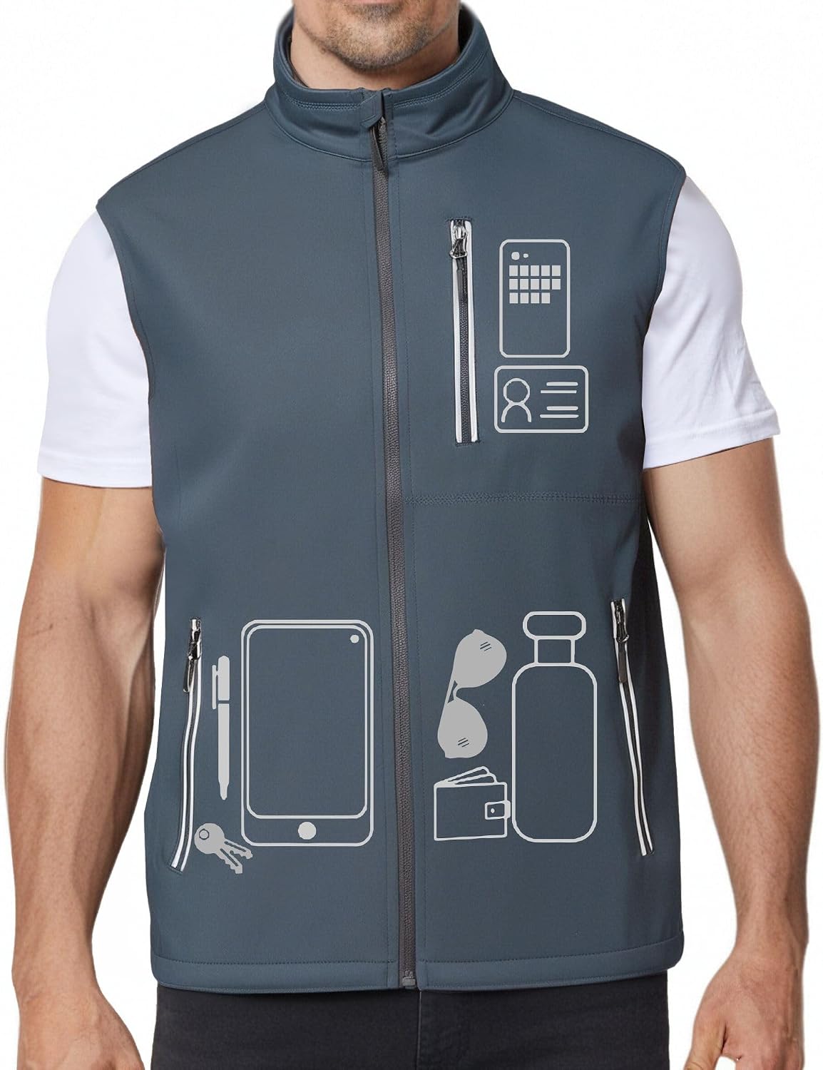 Chaleco Softshell para hombre resistente al viento