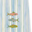 Toalla de cocina náutica a rayas con peces tropicales 16 x 24 pulgadas