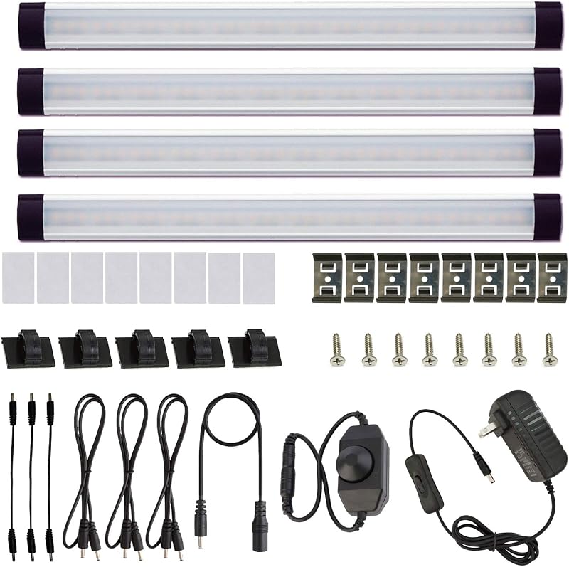 Luz LED cocina enchufable con interruptor 4 paneles