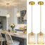 2 Lámparas Colgantes Cristal Modernas para Isla Cocina Dormitorio