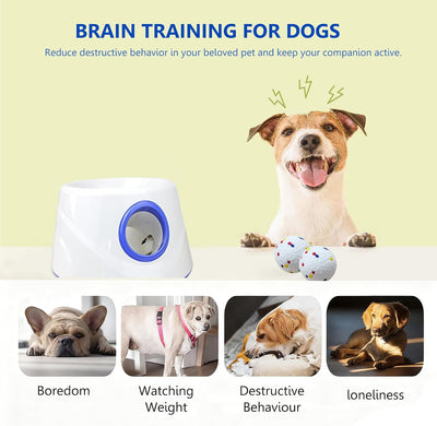 Lanzador automático de bolas para perros 3 distancias 6 bolas ETPU